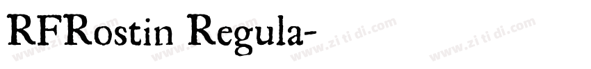 RFRostin Regula字体转换